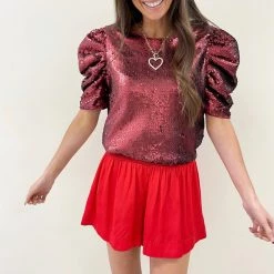 Indie Collection Jasper Sequin Top USA Collection