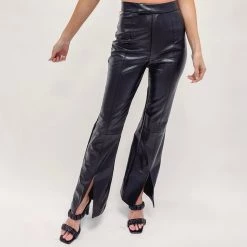 Indie Collection Faux Leather Pants - Black