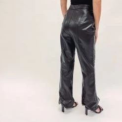 Indie Collection Faux Leather Pants - Black