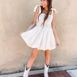 Indie Collection White Bubble Dress Dresses + Rompers