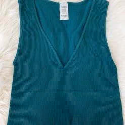 Indie Mae Clothes V- Neck Ribbed Seamless Brami