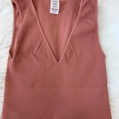 Indie Mae Clothes V- Neck Ribbed Seamless Brami