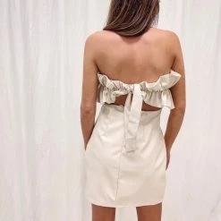 Indie Collection Dresses + Rompers Cream Ruffle Dress