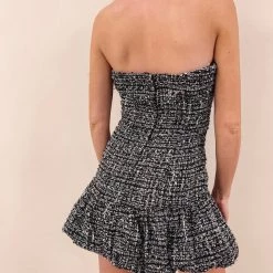 Indie Collection Tweed Ruffle Mini Dress New Arrivals