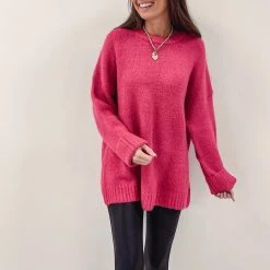 Indie Collection Sweaters/Cardigans Harper Hot Pink Sweater