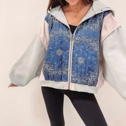 Indie Collection New Arrivals Miranda Quilted Mix Jacket