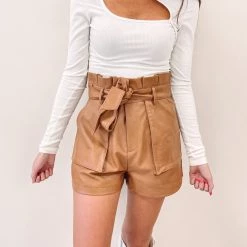 Indie Collection Kerrie Faux Leather Shorts