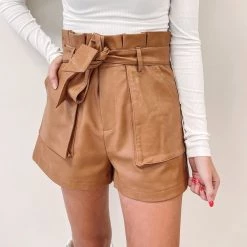 Indie Collection Kerrie Faux Leather Shorts