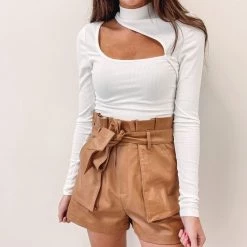 Indie Collection Kerrie Faux Leather Shorts