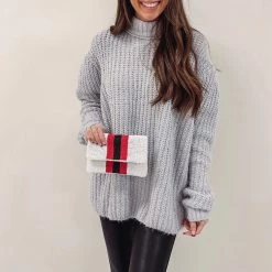 Indie Collection Accessories Red/Black Beaded Crossbody/Clutch