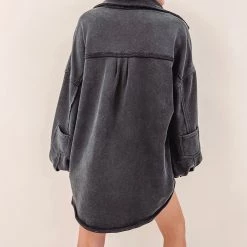 Indie Collection New Arrivals Olson Shacket - Black