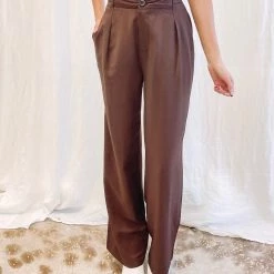 Indie Collection Brown Pleated Pants