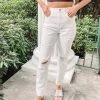 Indie Collection Bottoms White Mom Jeans
