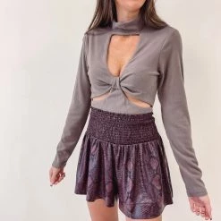 Indie Collection Cut-Out Sweater Bodysuit New Arrivals