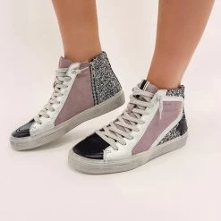Indie Collection Lilac/Black High Top Sneakers