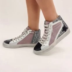 Indie Collection Lilac/Black High Top Sneakers