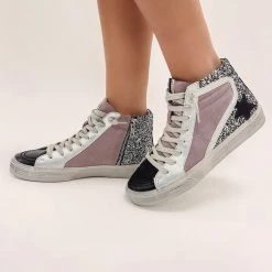 Indie Collection Lilac/Black High Top Sneakers