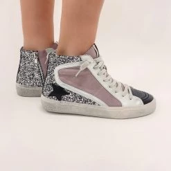 Indie Collection Lilac/Black High Top Sneakers