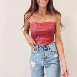 Indie Collection New Arrivals Gigi Leather Top