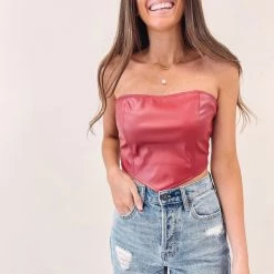 Indie Collection New Arrivals Gigi Leather Top