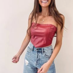 Indie Collection New Arrivals Gigi Leather Top