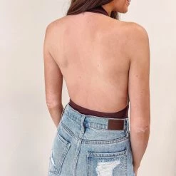 Indie Collection New Arrivals Plunge Bodysuit