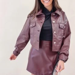 Indie Collection Kasey Rhinestone Leather Jacket