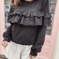 Indie Collection New Arrivals Ruffle Pullover