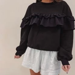 Indie Collection New Arrivals Ruffle Pullover
