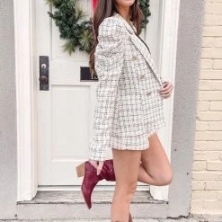 Indie Collection Statement Tweed Blazer New Arrivals