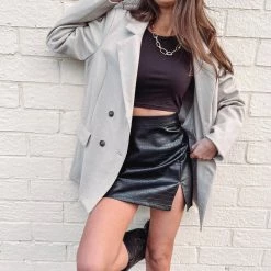 Indie Collection Black Croc Mini Skirt