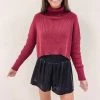 Indie Collection New Arrivals Sydney Sweater - Burgundy