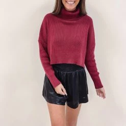 Indie Collection New Arrivals Sydney Sweater - Burgundy
