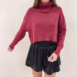 Indie Collection New Arrivals Sydney Sweater - Burgundy