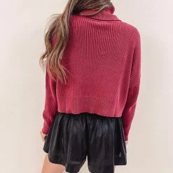 Indie Collection New Arrivals Sydney Sweater - Burgundy