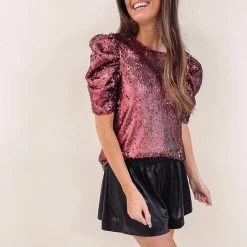 Indie Collection Jasper Sequin Top USA Collection