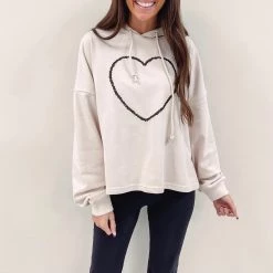 Indie Collection New Arrivals Heart Hoodie