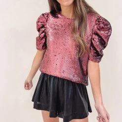 Indie Collection Jasper Sequin Top USA Collection