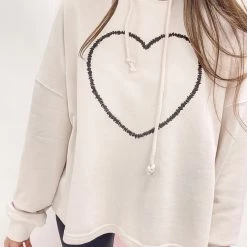 Indie Collection New Arrivals Heart Hoodie