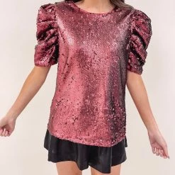 Indie Collection Jasper Sequin Top USA Collection