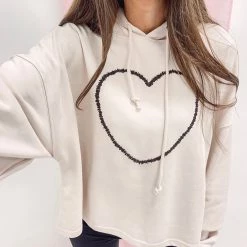 Indie Collection New Arrivals Heart Hoodie