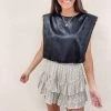 Indie Collection Ramona Top - Metallic Black New Arrivals