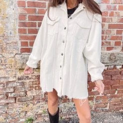 Indie Collection New Arrivals Oversized Cord Jacket