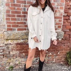 Indie Collection New Arrivals Oversized Cord Jacket