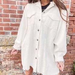 Indie Collection New Arrivals Oversized Cord Jacket