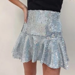 Indie Collection Iridescent Sequin Skirt USA Collection