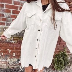 Indie Collection New Arrivals Oversized Cord Jacket