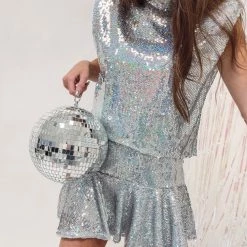 Indie Collection USA Collection Iridescent Sequin Top