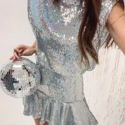 Indie Collection Iridescent Sequin Skirt USA Collection