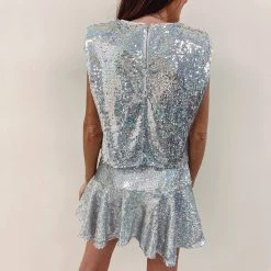 Indie Collection Iridescent Sequin Skirt USA Collection